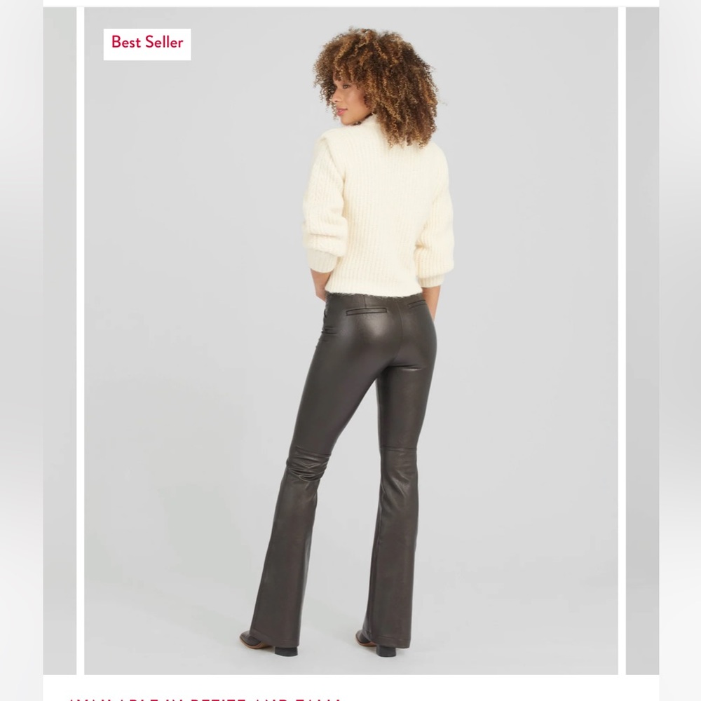 Spanx Leather Like Flare black pants.